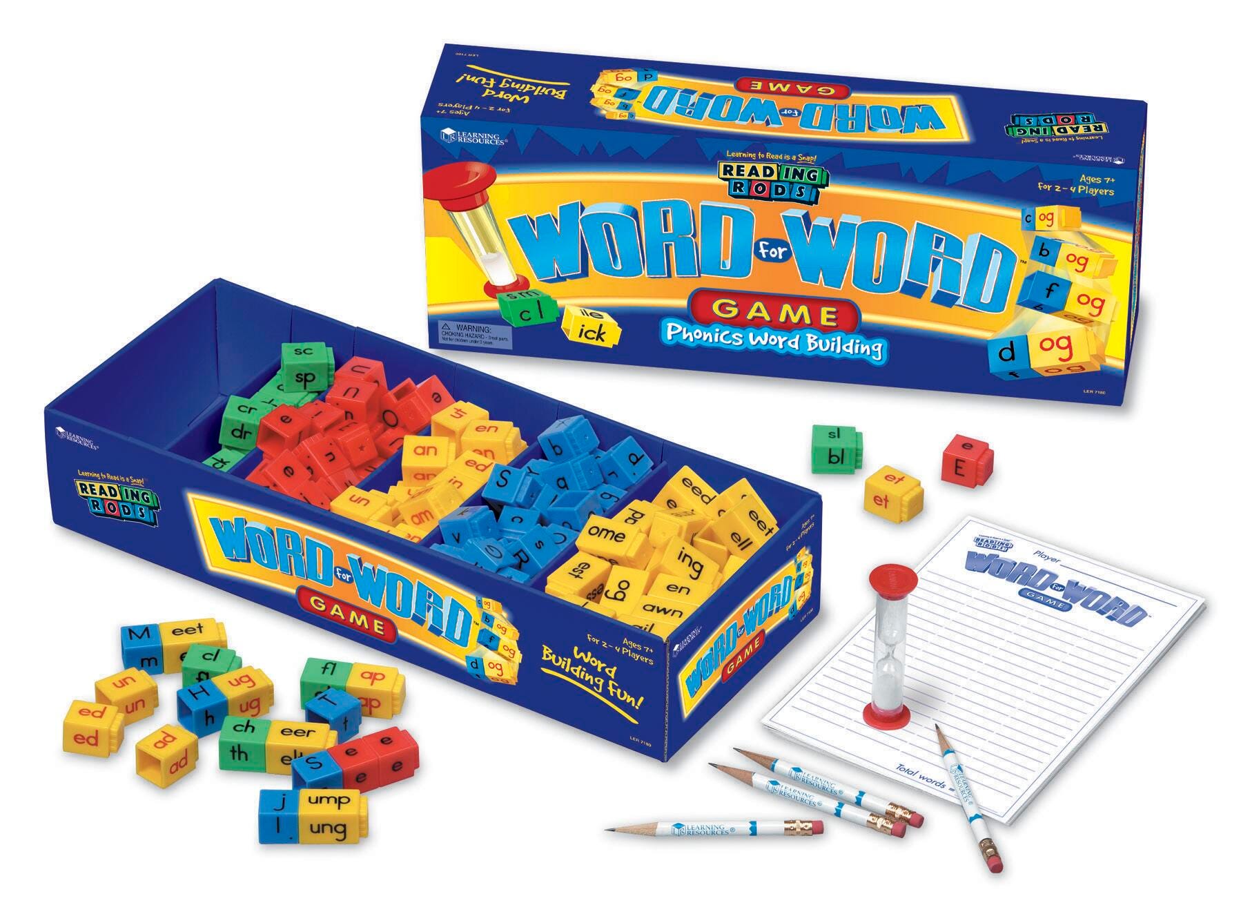 Learning Resources Reading Rods Word For Word Phonics Game 077611